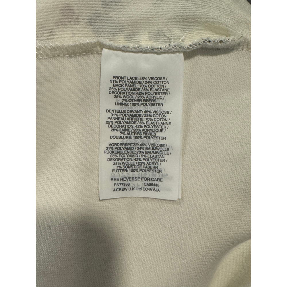 J.Crew Women's Glitter Top, White & Gray, Sz M - Picture 6 of 6